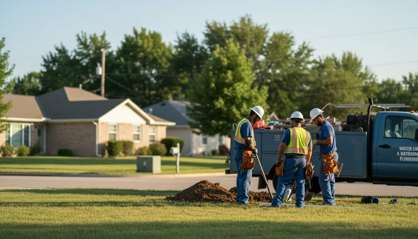 Residential water line and bathroom plumbing service in Garden City, MI